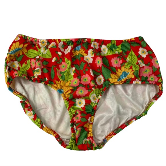 Vintage Boho 1970s Floral 2-Piece Beachwear Tankini Swimsuit Size 14 Flower Rare - Picture 12 of 14